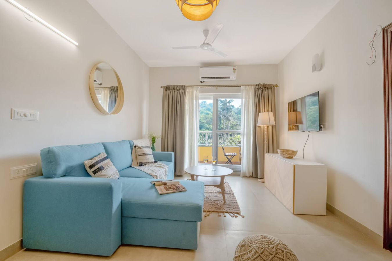 1BR Aparment in North Goa - 5 mins to Candolim Beach - 10