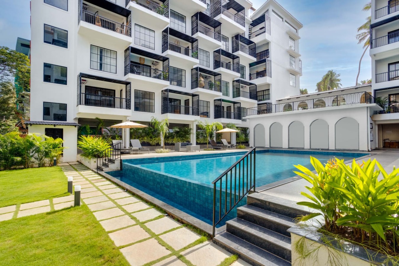 Modern 2BHK with Pool 3km from Calangute Beach - 8