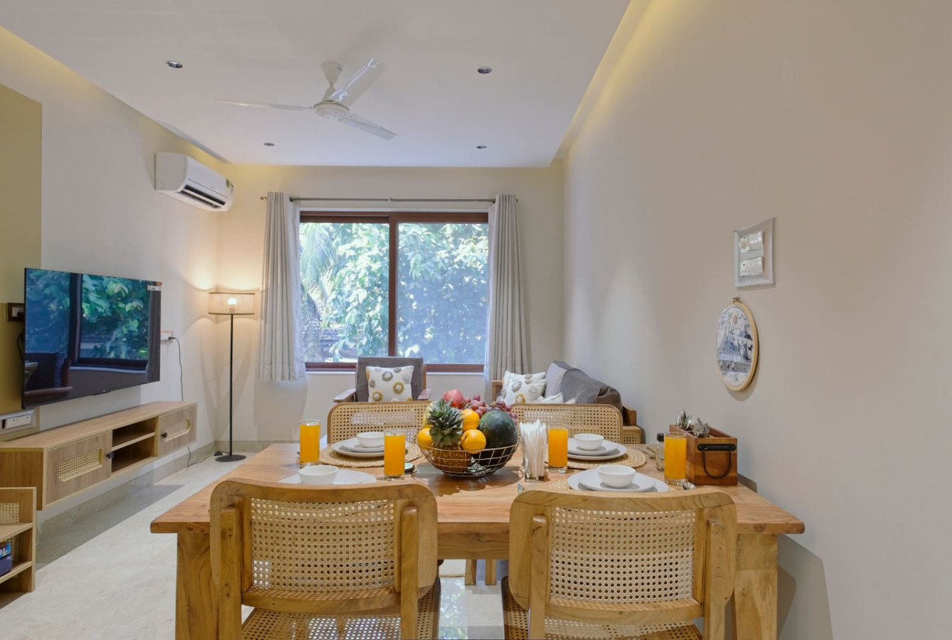 Modern 1BHK in Candolim | Pool & Gym | Near Beach - 4
