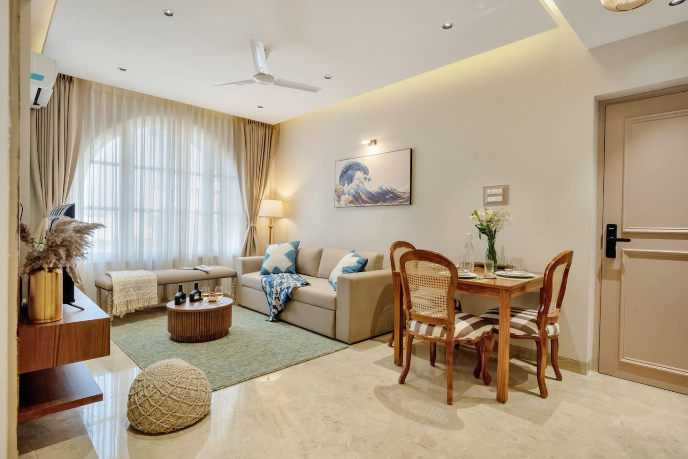 Stylish 1BR with Pool, 5 mins to Candolim Beach - 12