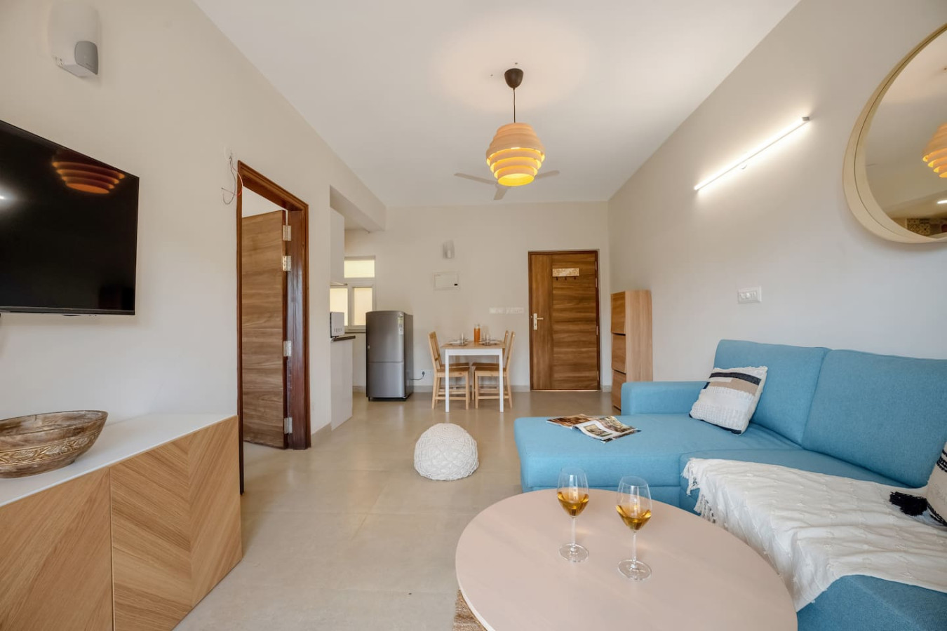 1BR Aparment in North Goa - 5 mins to Candolim Beach - 14