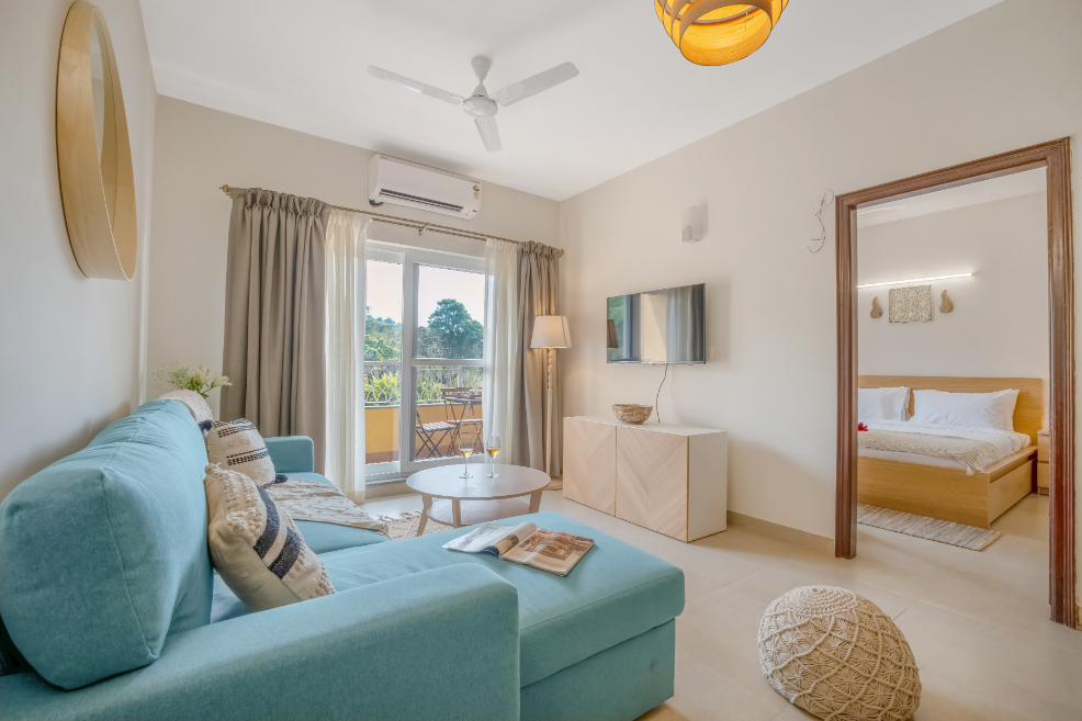 1BR Aparment in North Goa - 5 mins to Candolim Beach - 1