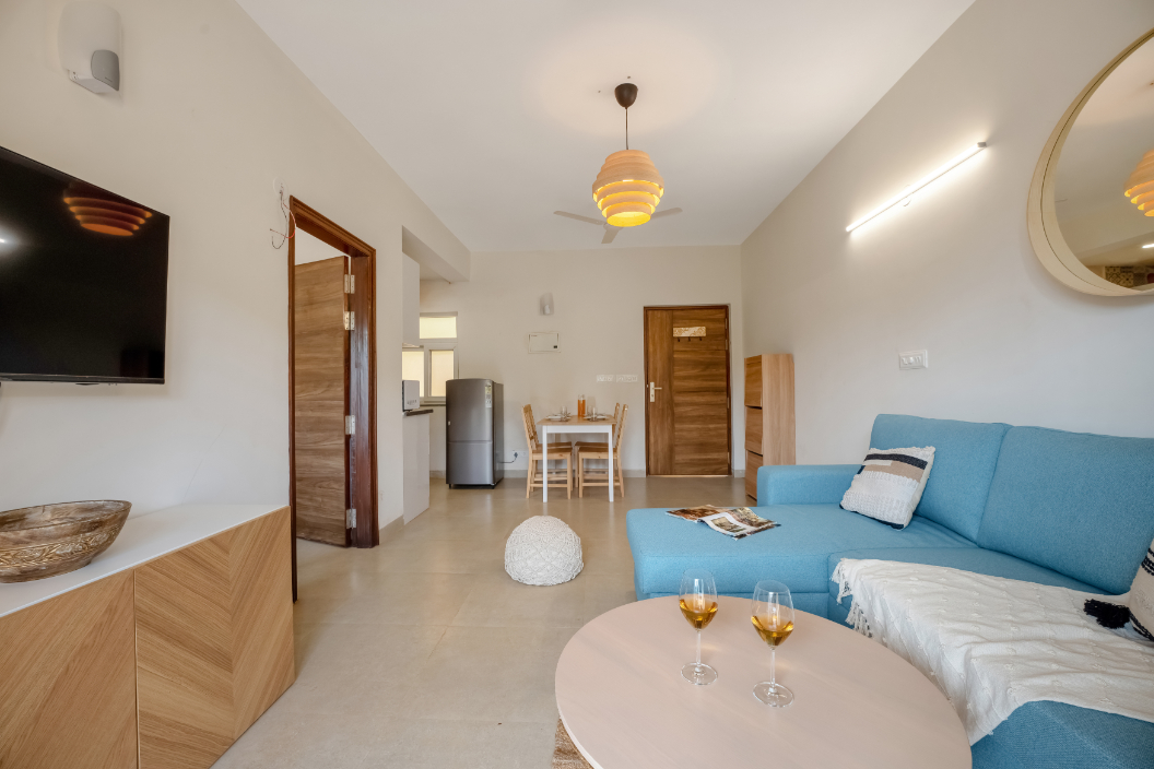 1BR Aparment in North Goa - 5 mins to Candolim Beach - 15