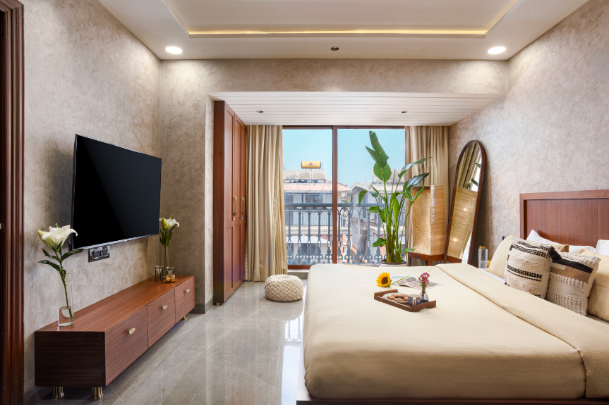 Modern 1BR with Pool, 5min drive to Candolim Beach - 15