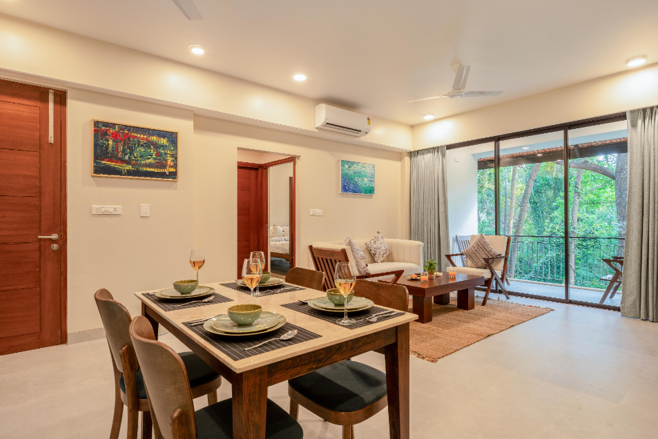 Sol Banyan by Hireavilla - 2BR w pool in Candolim - 2